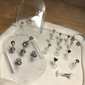 Single earring studs for conch piercing